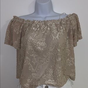 Cream off the shoulder forever 21 top